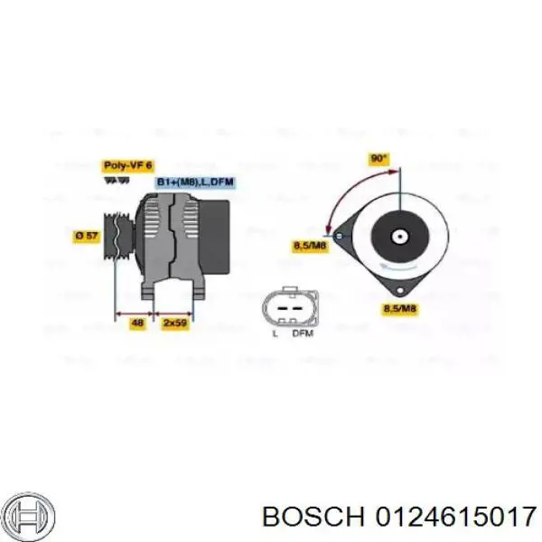0.124.615.017 Bosch генератор