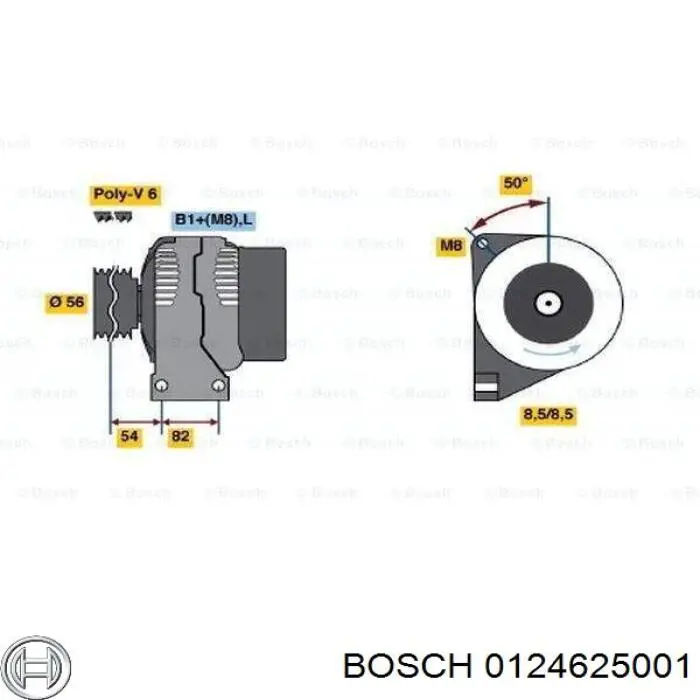 Генератор 0124625001 Bosch