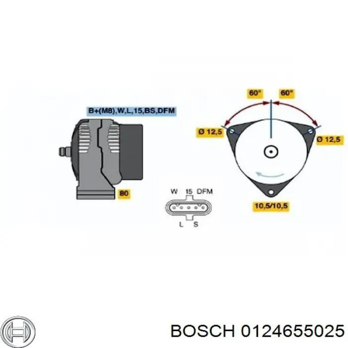 0124655025 Bosch Генератор автомобильный