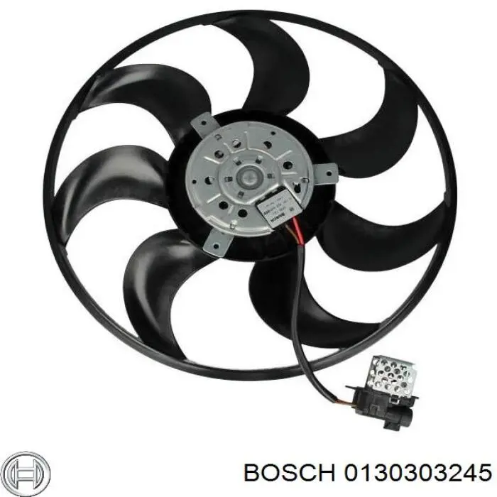 0130303245 Bosch ventilador elétrico de esfriamento montado (motor + roda de aletas)