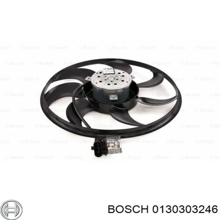 Диффузор радиатора охлаждения в сборе с крыльчаткой Bosch 0130303246