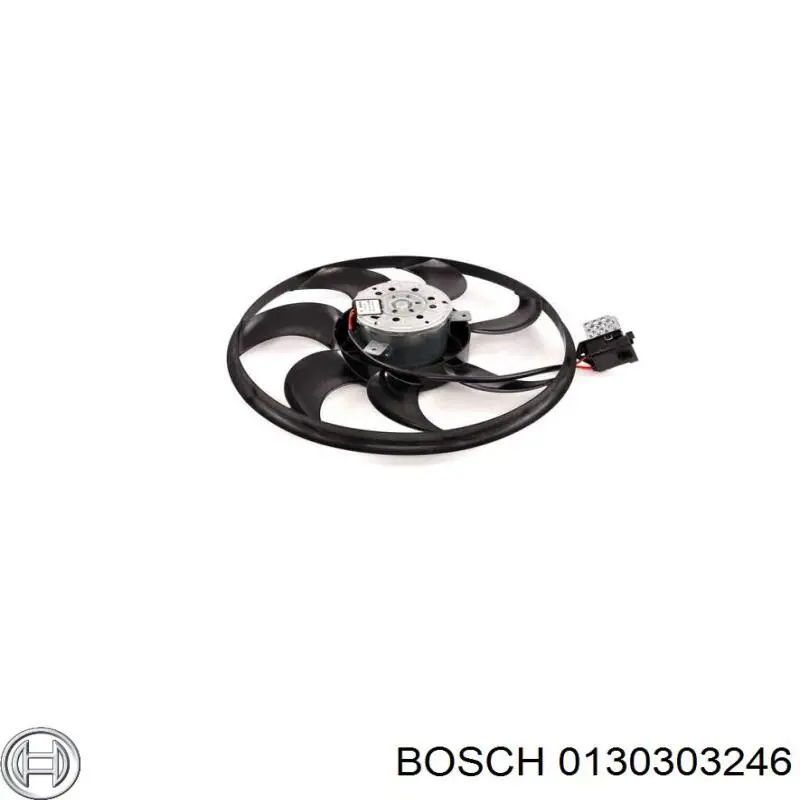 0130303246 Bosch Диффузор радиатора охлаждения в сборе с мотором