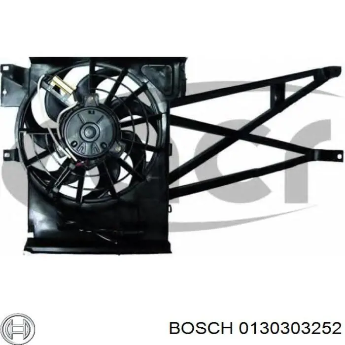 0 130 303 252 Bosch электровентилятор охлаждения в сборе (мотор+крыльчатка)