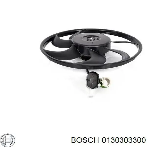 0 130 303 300 Bosch ventilador elétrico de esfriamento montado (motor + roda de aletas)
