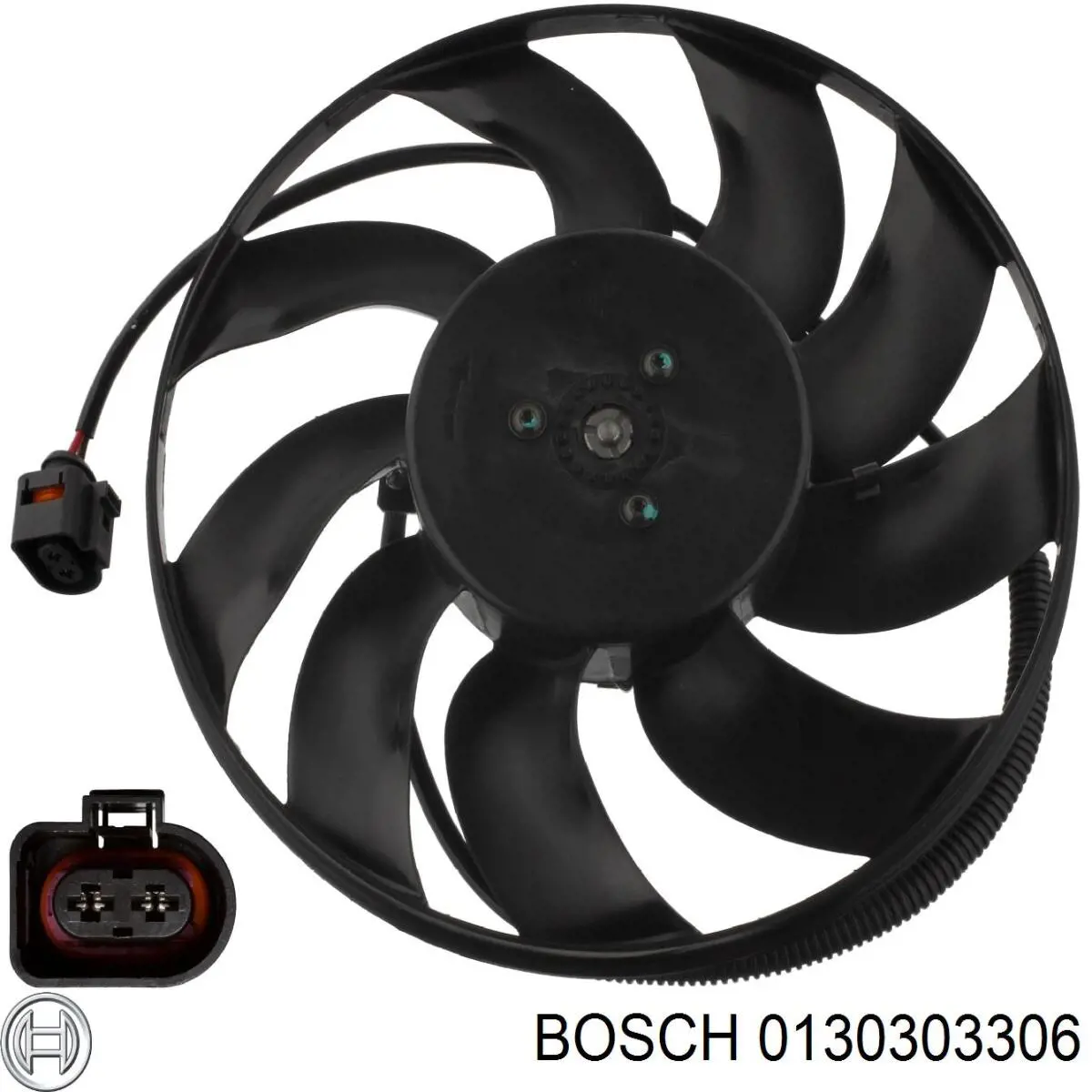 Купить 0130303306 Bosch Электровентилятор охлаждения в сборе (мотор+крыльчатка)
