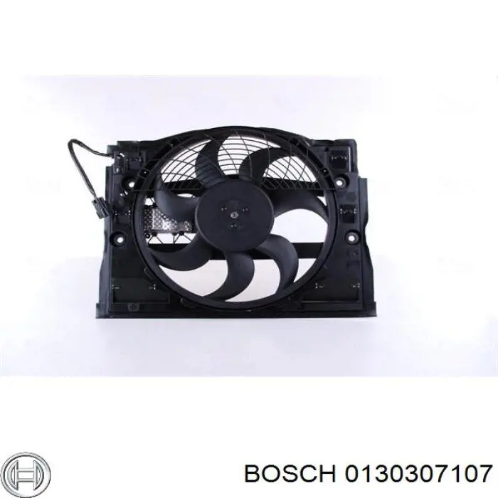 0130307107 Bosch диффузор радиатора охлаждения, в сборе с мотором и крыльчаткой