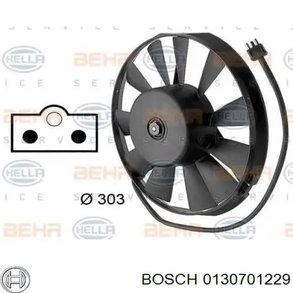 Электровентилятор охлаждения в сборе (мотор+крыльчатка) Bosch 0130701229