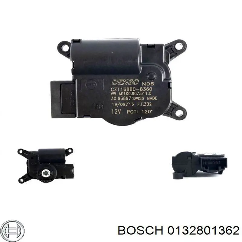 Привод заслонки печки Bosch 0132801362