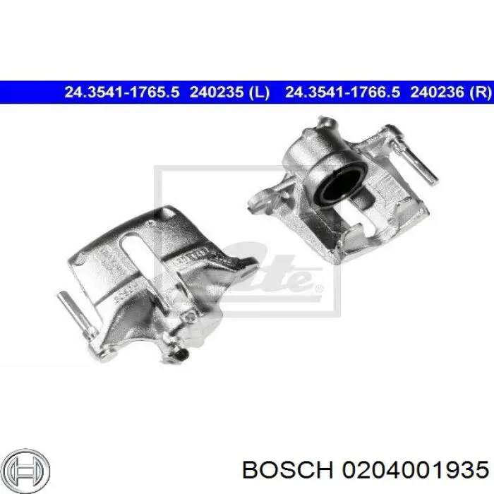 Суппорт тормозной передний левый 0204001935 Bosch