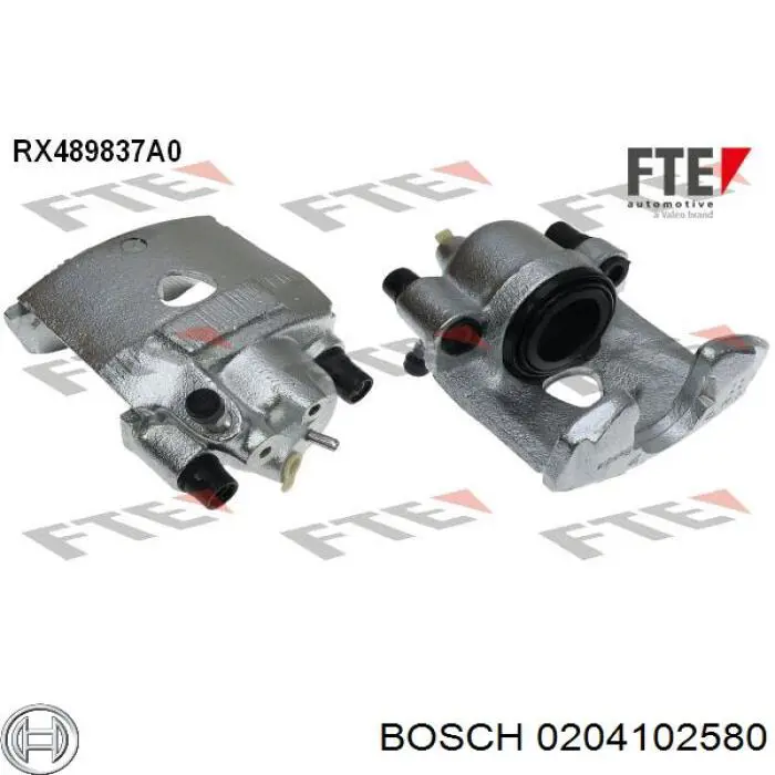 Суппорт тормозной передний левый 0204102580 Bosch