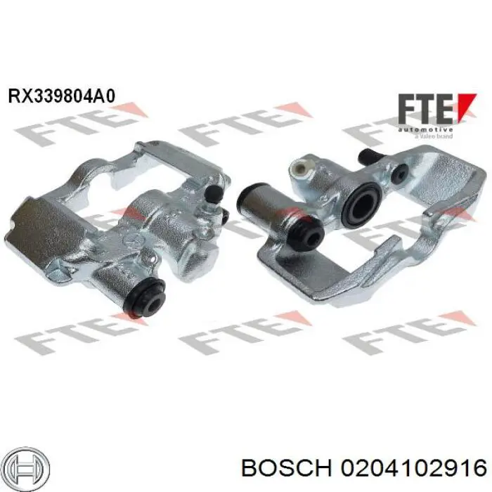 Суппорт тормозной задний правый 0204102916 Bosch