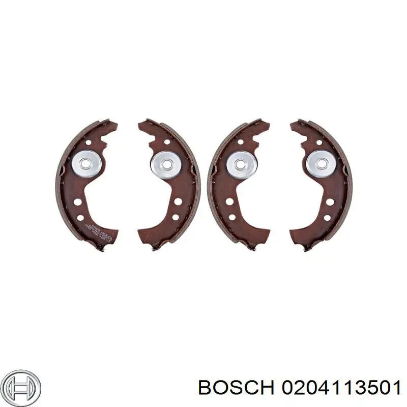 Задние барабанные колодки 0204113501 Bosch