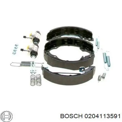 0204113591 Bosch sapatas do freio traseiras de tambor