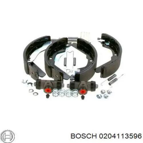 Juego de zapatas de frenos de tambor, con cilindros, completo 0204113596 Bosch