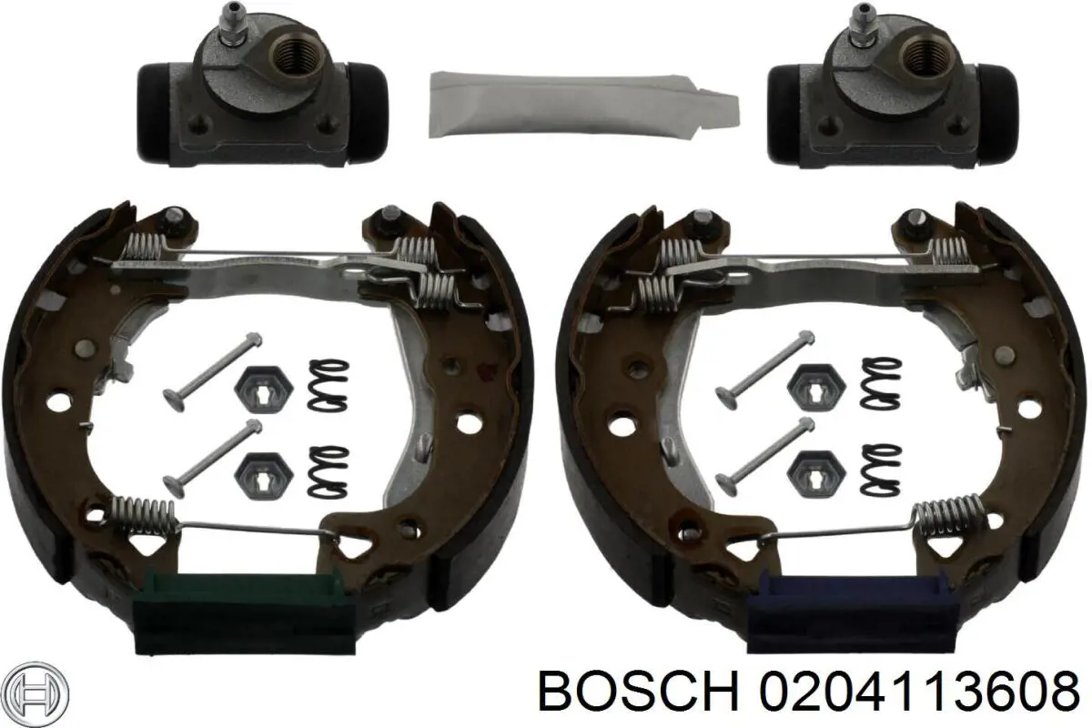 0204113608 Bosch sapatas do freio traseiras de tambor