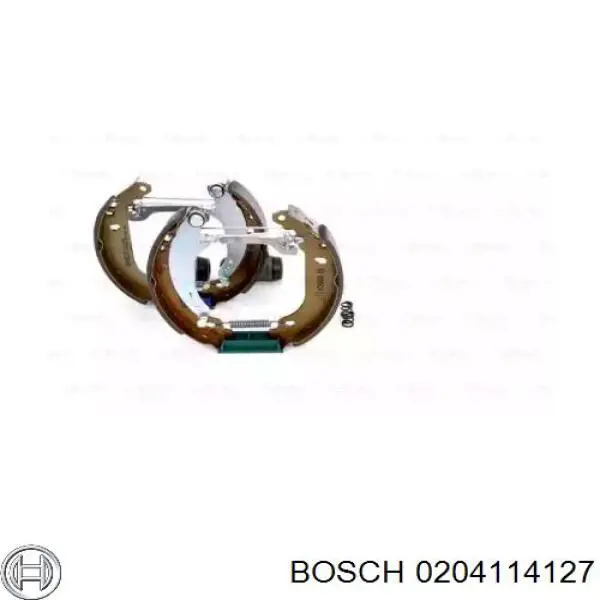 Купить 0204114127 Bosch Колодки тормозные задние барабанные, в сборе с цилиндрами, комплект