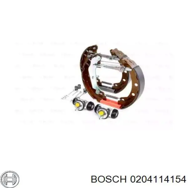 Колодки тормозные задние барабанные, в сборе с цилиндрами, комплект Bosch 0204114154
