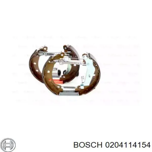 Купить 0204114154 Bosch Задние барабанные тормозные колодки
