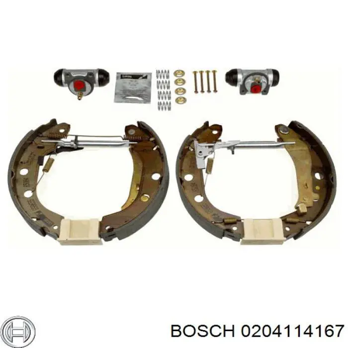 Задние барабанные колодки 0204114167 Bosch