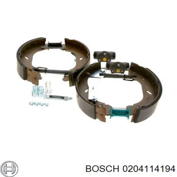 Колодки тормозные задние барабанные, в сборе с цилиндрами, комплект Bosch 0204114194
