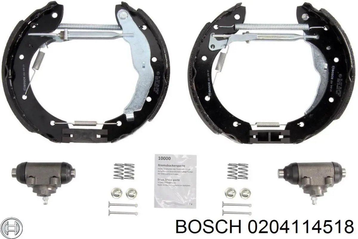 0 204 114 518 Bosch колодки тормозные задние барабанные, в сборе с цилиндрами, комплект
