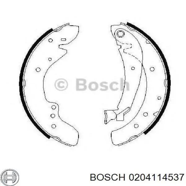 Купить 204114537 Bosch Колодки тормозные задние барабанные, в сборе с цилиндрами, комплект