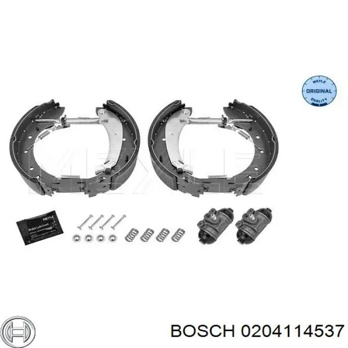 Колодки тормозные задние барабанные, в сборе с цилиндрами, комплект Bosch 204114537 цена, от 136.66 USD