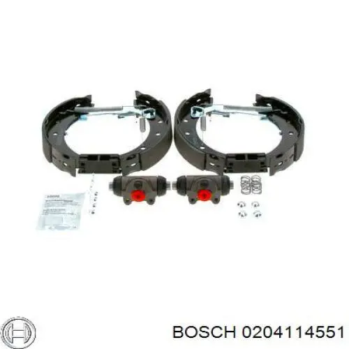 Задние барабанные колодки 0204114551 Bosch