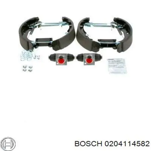 0 204 114 582 Bosch колодки тормозные задние барабанные, в сборе с цилиндрами, комплект