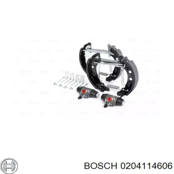 0 204 114 606 Bosch колодки тормозные задние барабанные, в сборе с цилиндрами, комплект