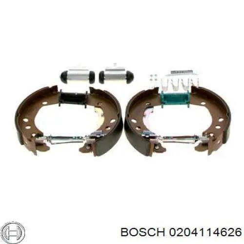 Juego de zapatas de frenos de tambor, con cilindros, completo 0204114626 Bosch