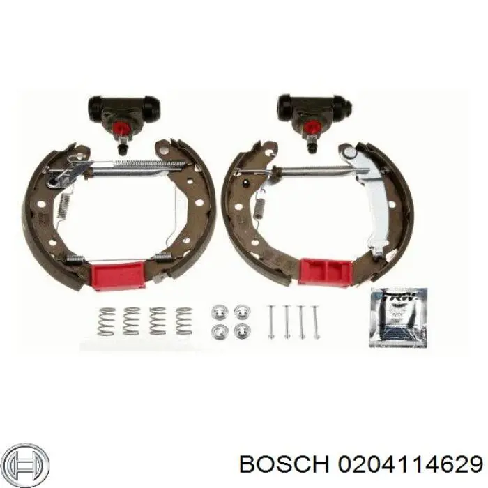 Задние барабанные колодки 0204114629 Bosch