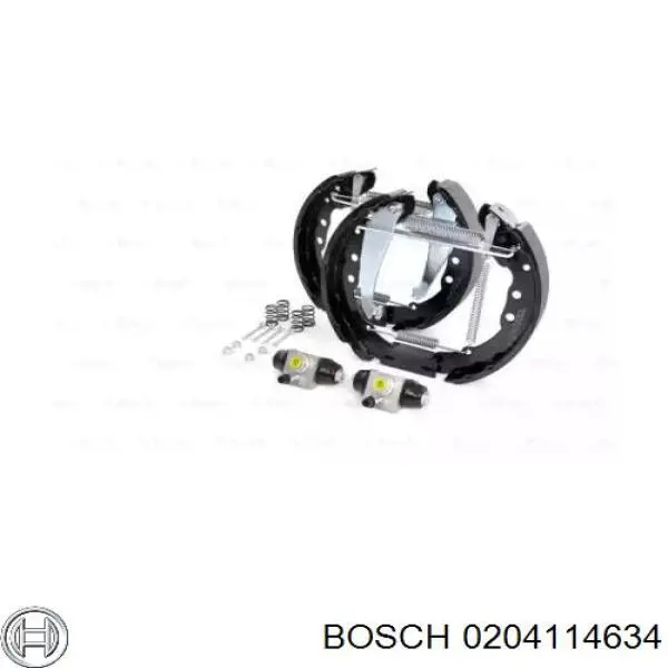 0 204 114 634 Bosch колодки тормозные задние барабанные, в сборе с цилиндрами, комплект