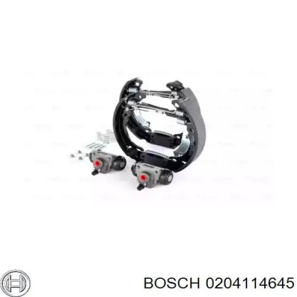 0 204 114 645 Bosch колодки тормозные задние барабанные, в сборе с цилиндрами, комплект