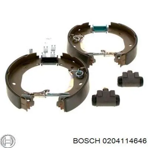 0 204 114 646 Bosch колодки тормозные задние барабанные, в сборе с цилиндрами, комплект