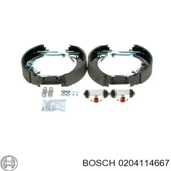 Задние барабанные колодки 0204114667 Bosch