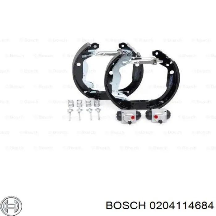 Задние барабанные колодки 0204114684 Bosch