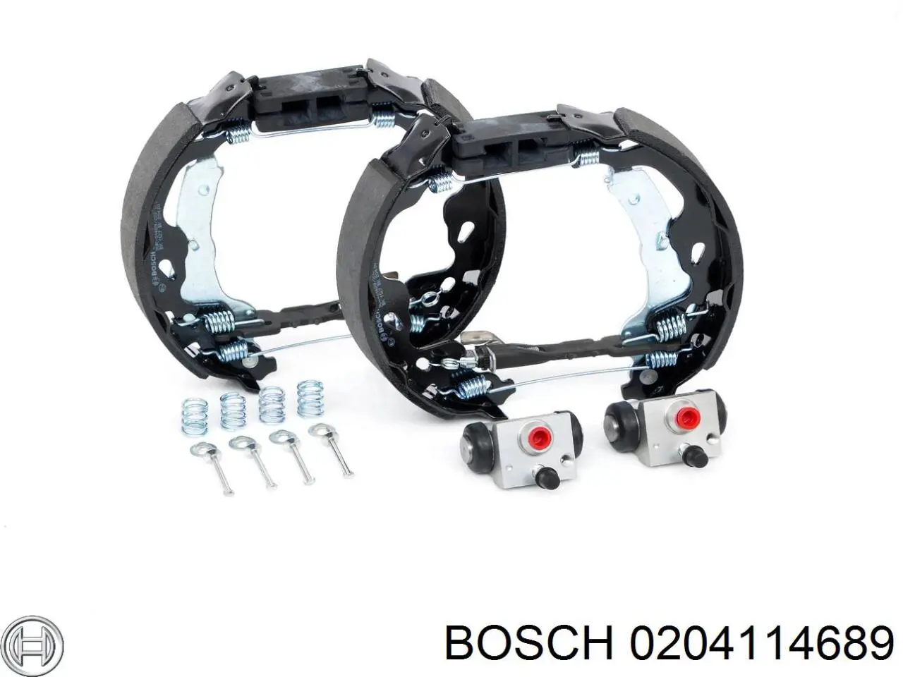 0 204 114 689 Bosch sapatas do freio traseiras de tambor