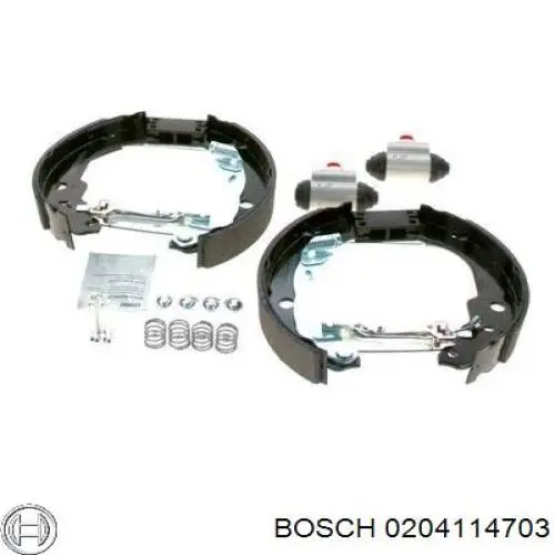 Купить 0204114703 Bosch Задние барабанные тормозные колодки