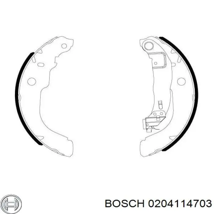Задние барабанные колодки 0204114703 Bosch