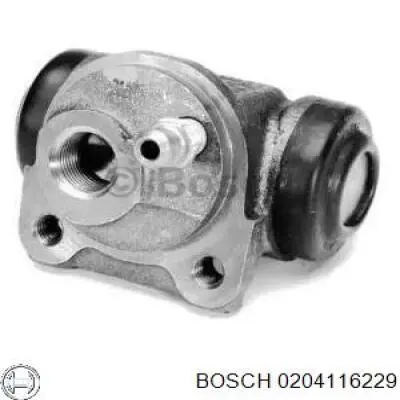 Цилиндр тормозной колесный 0204116229 Bosch