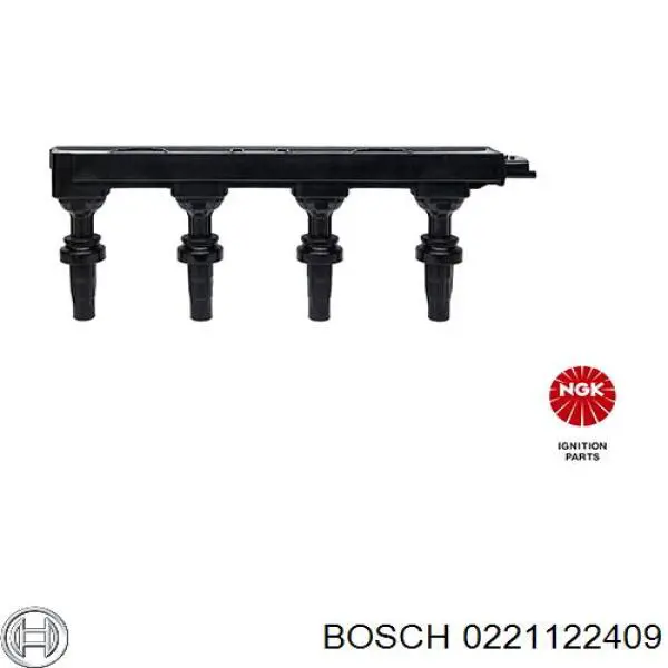 Купить 0221122409 Bosch Катушка зажигания