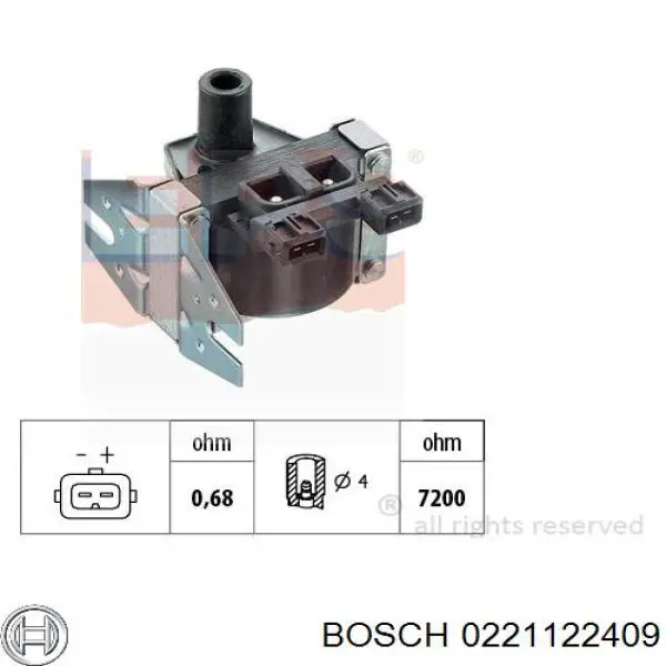 Модуль зажигания Bosch 0221122409 цена, от 48.70 USD
