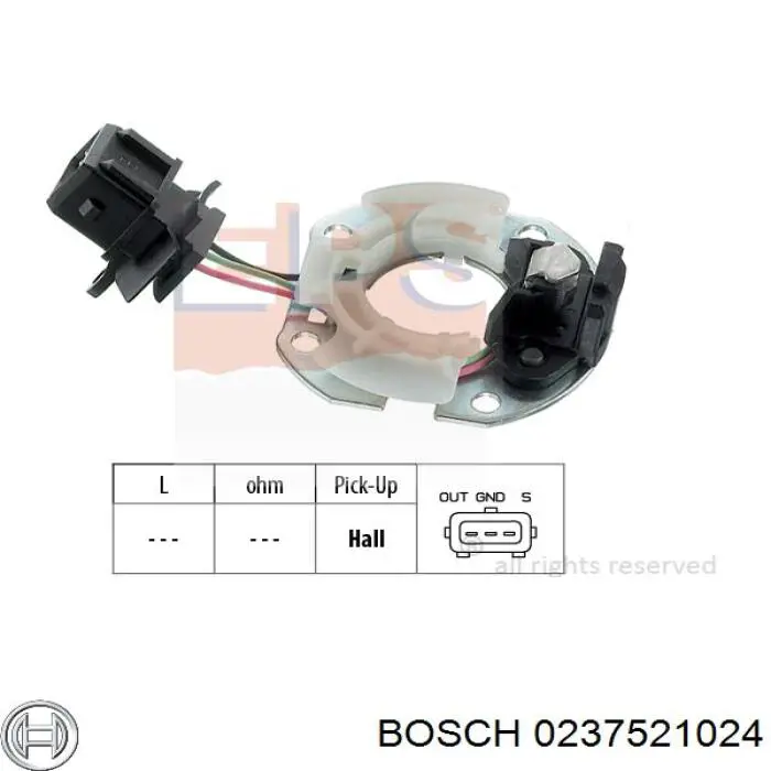 Привод распределителя зажигания Bosch 0237521024 цена, от 44.04 USD