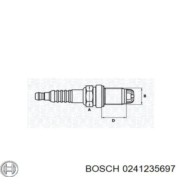 Купить 0241235697 Bosch Свечи автомобильные