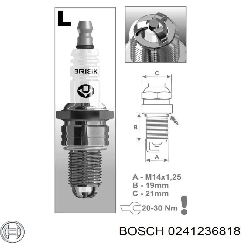 0241236818 Bosch свечи