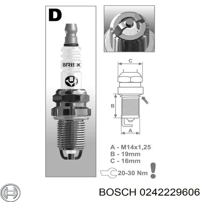 0242229606 Bosch Свечи зажигания