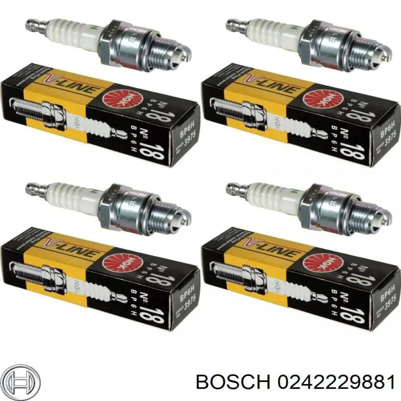 Купить 0242229881 Bosch Свечи автомобильные