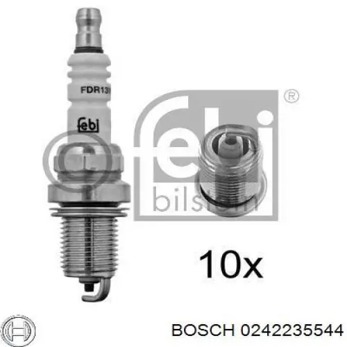 Купить 0242235544 Bosch Свечи автомобильные