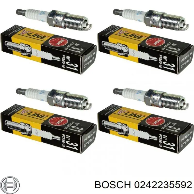 Свеча зажигания Bosch 0242235592 цена, от 3.33 USD